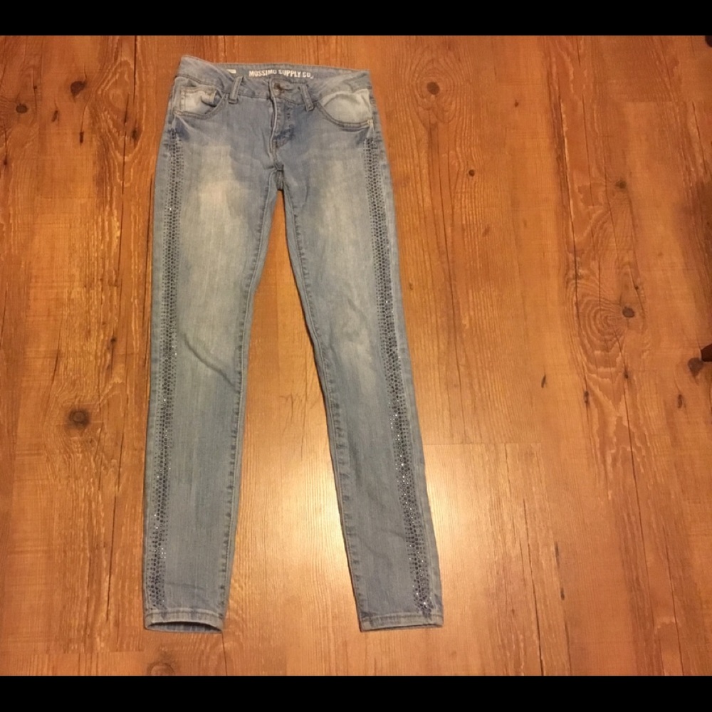 Sequin Light-Colored Jeans